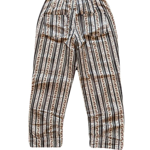 NWT Free People Super Sonic Stripe Print Low Rise Slim Utility Pants Size 6 - Picture 5 of 9